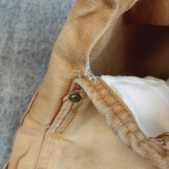 Vintage Carhartt Men's 40x30(28.5) Double Knee Overalls Brown 6FB 1985 - Picture 3 of 9